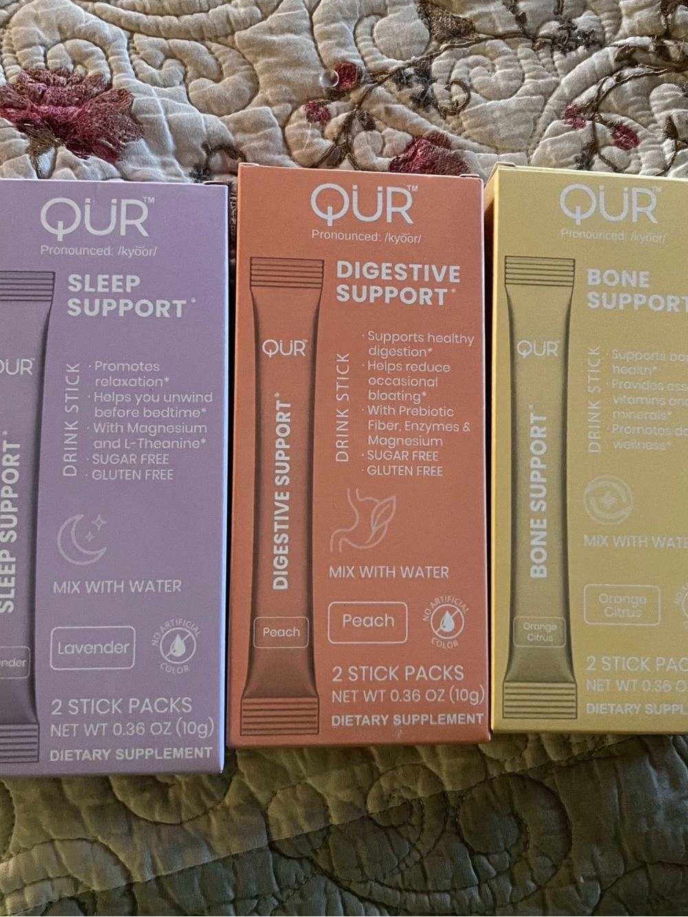 QÜR Wellness Drink Stick Bundle – Sleep, Digestive & Bone Support – NEW